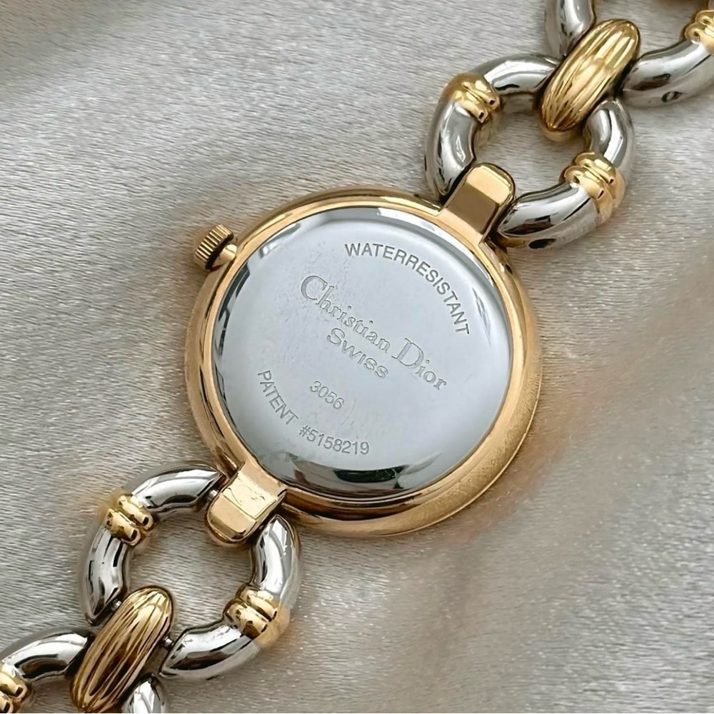 AUTHENTIC RARE VINTAGE DIOR TWO-TONED WATCH - Picture 5 of 5